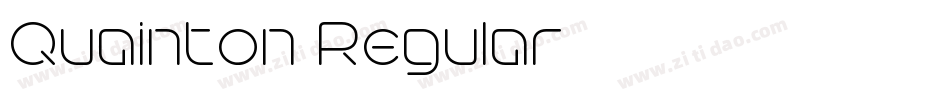 Quainton Regular字体转换
